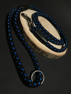 Palkar vodítko pre psov 150 cm x 8 mm čierno-modrá