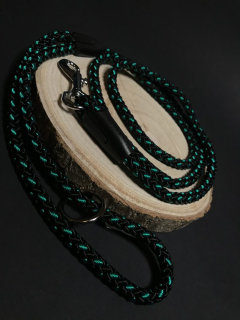 Palkar vodítko pre psov 150 cm x 8 mm čierno-zelená