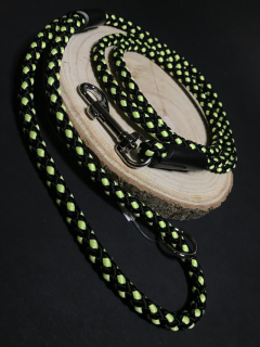 Palkar vodítko pre psov 150 cm x 8 mm čierno-fosforová