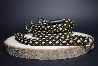 Palkar vodítko pre psov 150 cm x 10 mm čierno-béžová