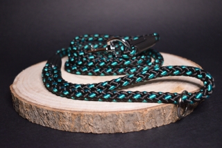 Palkar vodítko pre psov 150 cm x 10 mm čierno-zelená