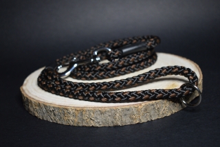 Palkar vodítko pre psov 150 cm x 10 mm čierno-hnedá