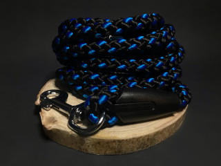 Palkar prepínacie vodítko pre psov 250 cm x 14 mm čierno-modrá