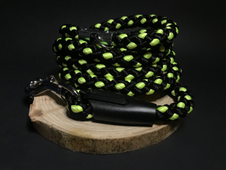 Palkar prepínacie vodítko pre psov 250 cm x 14 mm čierno-fosforová