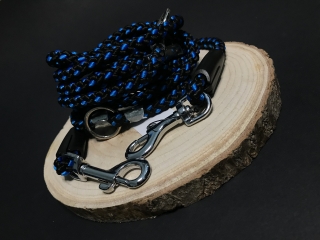 Palkar prepínacie vodítko pre psov 250 cm x 8 mm čierno-modrá