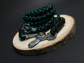 Palkar prepínacie vodítko pre psov 250 cm x 8 mm čierno-zelená