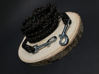 Palkar prepínacie vodítko pre psov 250 cm x 8 mm čierno-hnedá