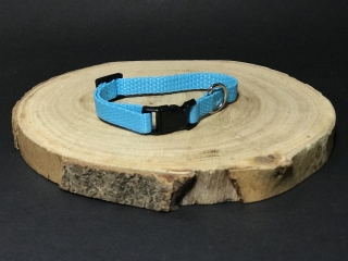 Palkar obojok z popruhu pre psov 25 cm x 10 mm svetlo-modrá