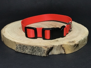 Palkar obojok z popruhu pre psov 35 cm x 16 mm červená