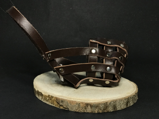 Palkar kožený náhubok pre psov veľ. 1 20 cm x 6 cm hnedá