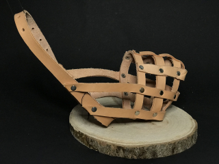 Palkar kožený náhubok pre psov veľ. 2 24 cm x 7 cm prírodný