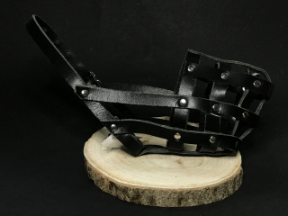 Palkar kožený náhubok pre psov veľ. 3 28 cm x 8 cm čierna