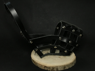 Palkar kožený náhubok pre psov veľ. 4 32 cm x 9 cm čierna