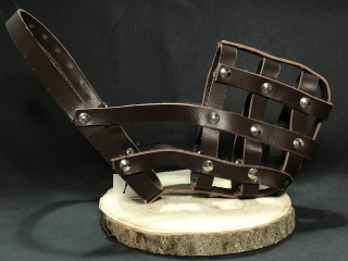 Palkar kožený náhubok pre psov veľ. 4 32 cm x 9 cm hnedá