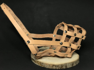 Palkar kožený náhubok pre psov veľ. 4 32 cm x 9 cm prírodný