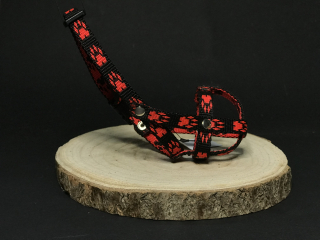 Palkar nylonový náhubok pre psov veľ. 0 12 cm x 3 cm čierno-červená
