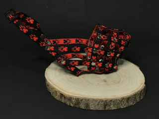 Palkar nylonový náhubok pre psov veľ. 1 18 cm x 6 cm čierno-červená