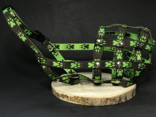 Palkar nylonový náhubok pre psov veľ. 5 33 cm x 11,5 cm čierno-zelená