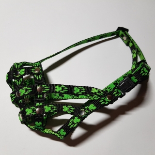 Palkar nylonový náhubok pre skrátený ňufák pre psov veľ. 1 18 cm x 4 cm čierno-zelená