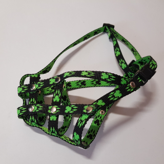 Palkar nylonový náhubok pre Mopse veľ. 1 čierno-zelená