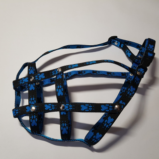 Palkar nylonový náhubok pre malého Boxera veľ. 3 čierno-modrá