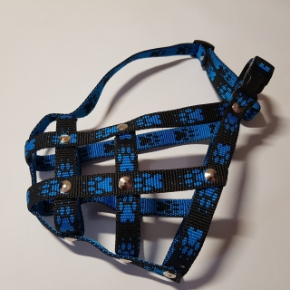 Palkar nylonový náhubok pre veľkého Boxera veľ. 4 čierno-modrá