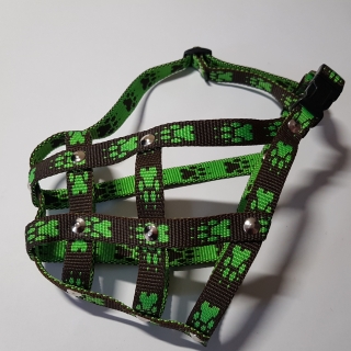 Palkar nylonový náhubok pre veľkého Boxera veľ. 4 čierno-zelená