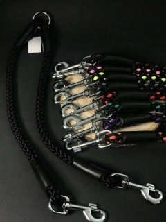 Palkar vodítko rozdvojka pre psov 50 cm x 14 mm čierna