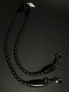 Palkar vodítko rozdvojka pre psov 40 cm x 8 mm čierno-šedá