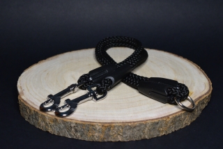 Palkar vodítko rozdvojka pre psov 40 cm x 8 mm čierna