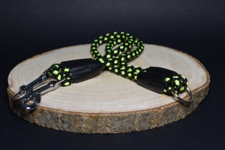 Palkar vodítko rozdvojka pre psov 40 cm x 8 mm čierno-fosforová