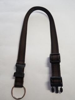 Palkar obojok z popruhu pre psov 65 cm x 25 mm hnedá s páskami