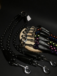 Palkar vodítko roztrojka pre psov 50 cm x 14 mm čierno-šedá