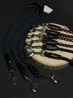 Palkar vodítko roztrojka pre psov 40 cm x 8 mm čierno-modrá