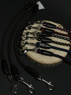 Palkar vodítko roztrojka pre psov 40 cm x 8 mm čierno-šedá