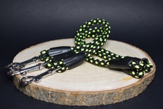 Palkar vodítko roztrojka pre psov 40 cm x 8 mm čierno-fosforová