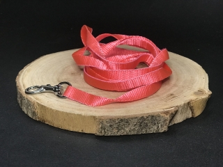 Palkar vodítko z popruhu pre psov 150 cm x 10 mm ružová