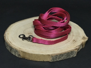 Palkar vodítko z popruhu pre psov 150 cm x 10 mm vínová