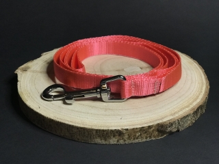 Palkar vodítko z popruhu pre psov 150 cm x 16 mm ružová