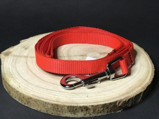 Palkar vodítko z popruhu pre psov 150 cm x 16 mm červená