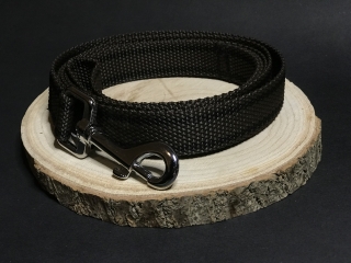 Palkar vodítko z popruhu pre psov 150 cm x 25 mm hnedá s páskami