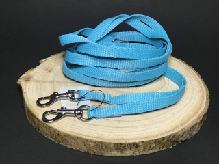 Palkar vodítko prepínacie z popruhu pre psov 250 cm x 10 mm tyrkysová