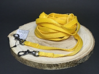 Palkar vodítko prepínacie z popruhu pre psov 250 cm x 10 mm žltá