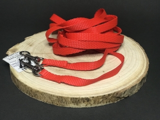 Palkar vodítko prepínacie z popruhu pre psov 250 cm x 10 mm červená