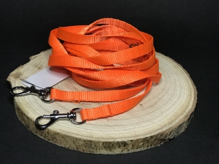 Palkar vodítko prepínacie z popruhu pre psov 250 cm x 10 mm oranžová