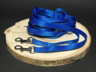 Palkar vodítko prepínacie z popruhu pre psov 250 cm x 10 mm modrá