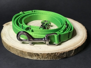 Palkar vodítko prepínacie z popruhu pre psov 250 cm x 16 mm zelená