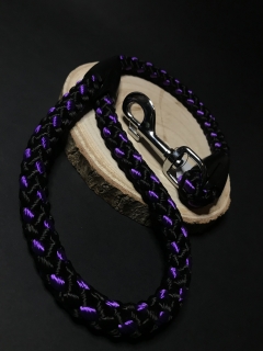 Palkar vodítko ucho pre psov 55 cm x 14 mm čierno-fialová