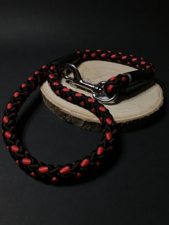 Palkar vodítko ucho pre psov 55 cm x 14 mm čierno-červená