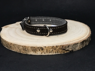 Palkar obojok z velúrovej kože pre psov 30 cm x 16 mm hnedá